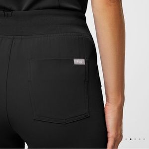 Figs Zamora High Rise Joggers Scrub Pants Black Size Small